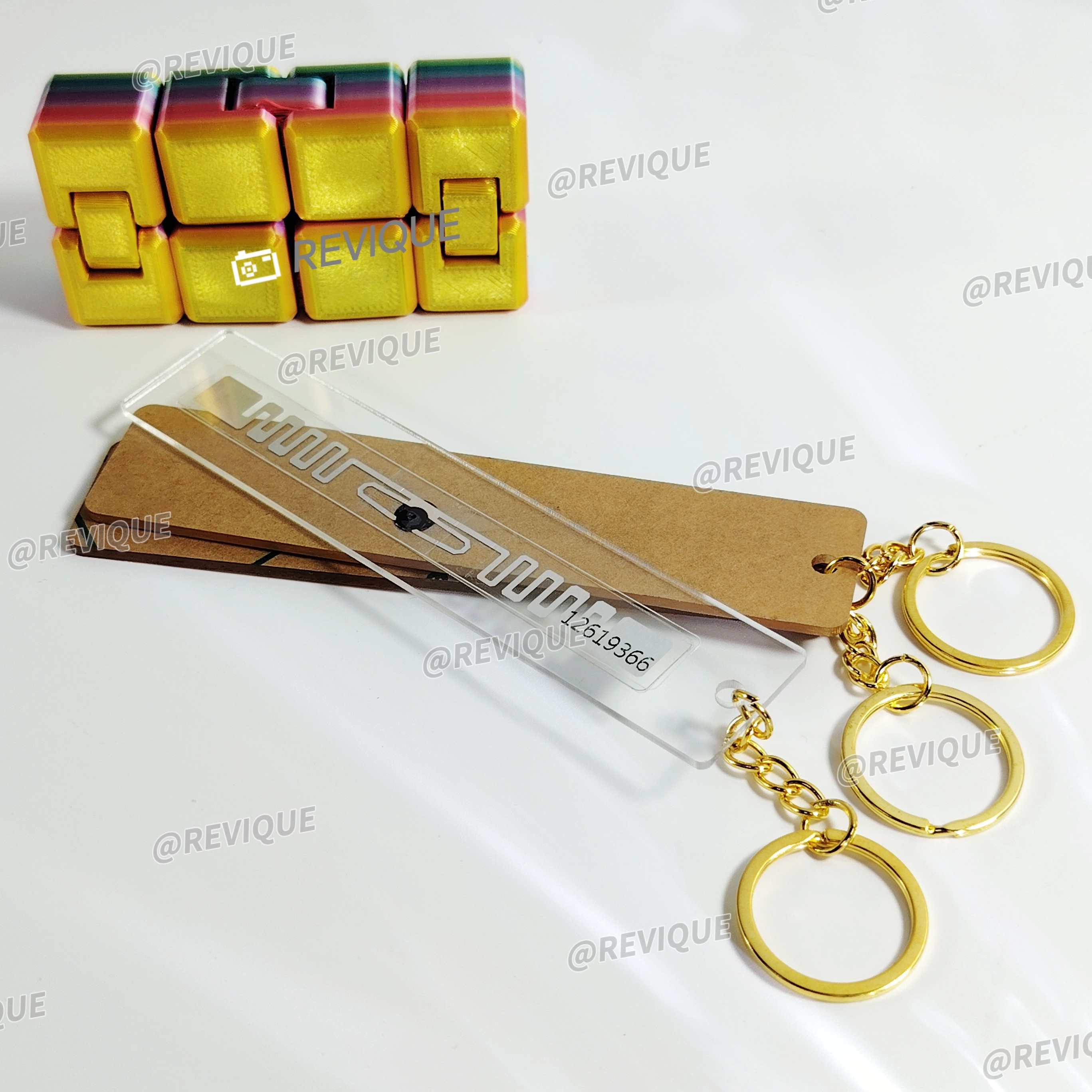 RFID Keychain Gold Ring Holder Gantungan Kunci RFID Emas (Touch n Go ...
