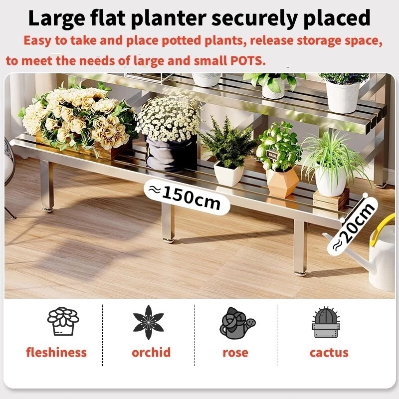 Multi Layer Rack Flower Rack Garden Steel Rack Ladder Plant Rack Rak ...