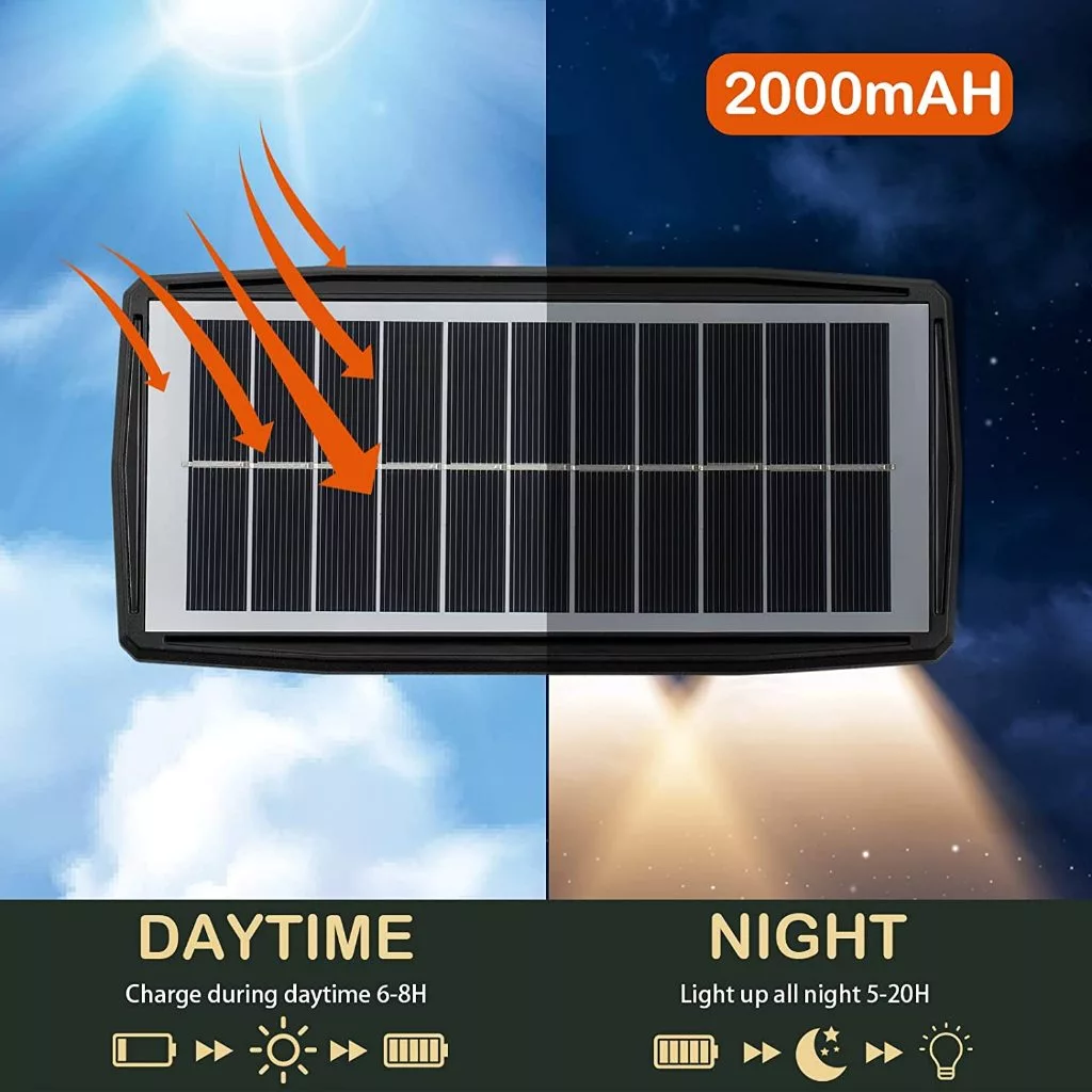 Solar Wall Light 6 LED Sensor Lampu Solar Outdoor Waterproof Lighting ...