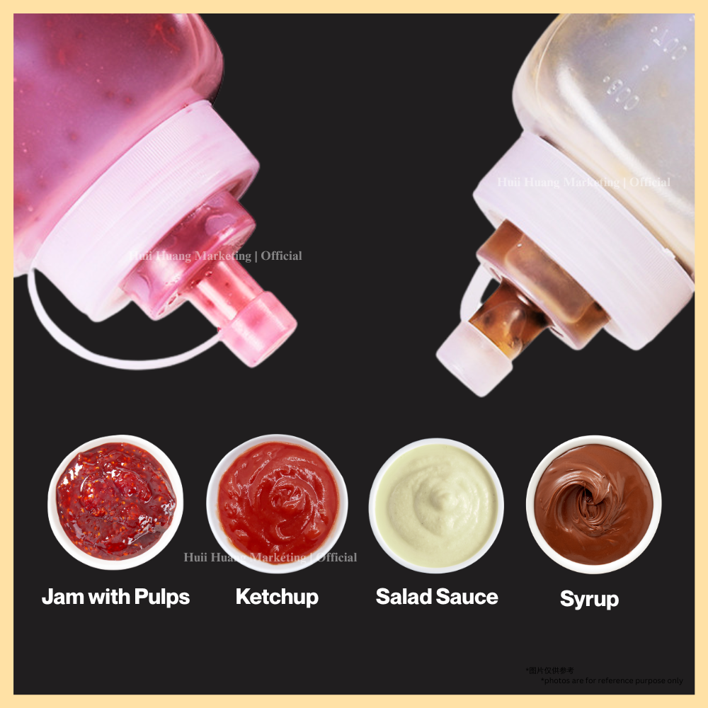Large Square Sauce Bottle Squeeze Condiment Bottle with Lid Oil ...