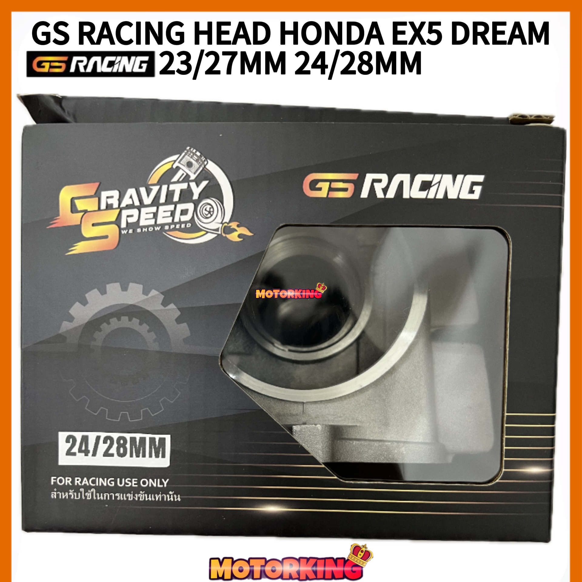 GS RACING HEAD HONDA EX5 DREAM 23/27MM 24/28MM RACING HEAD GRAVITY ...