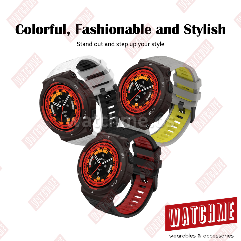 Amazfit Active Edge Strap, Two Tone Color Series, High Quality TPU ...