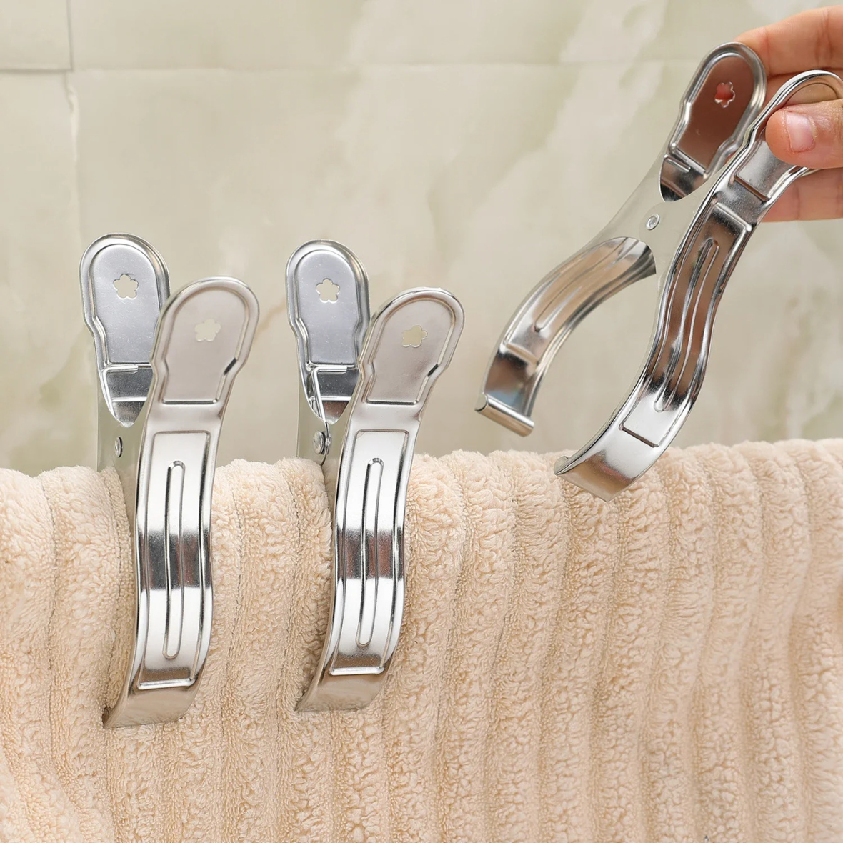 Stainless Steel Quilt Clips Sheet Sock Hat Hangers Clamps Multifunction ...