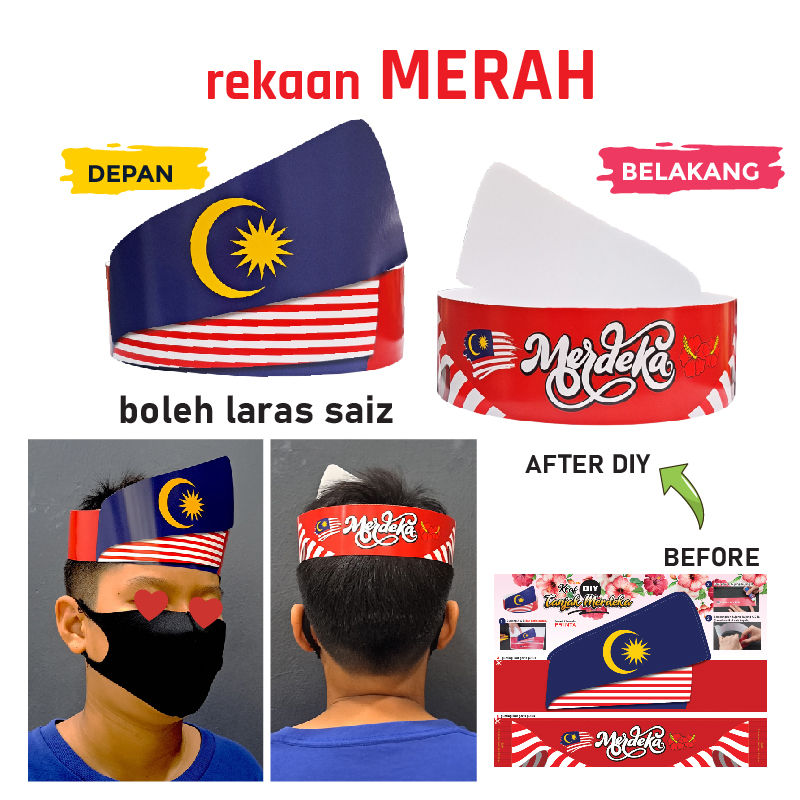Tanjak Merdeka Budak Topi Merdeka Kraf DIY Hari Merdeka Aktiviti Murid ...