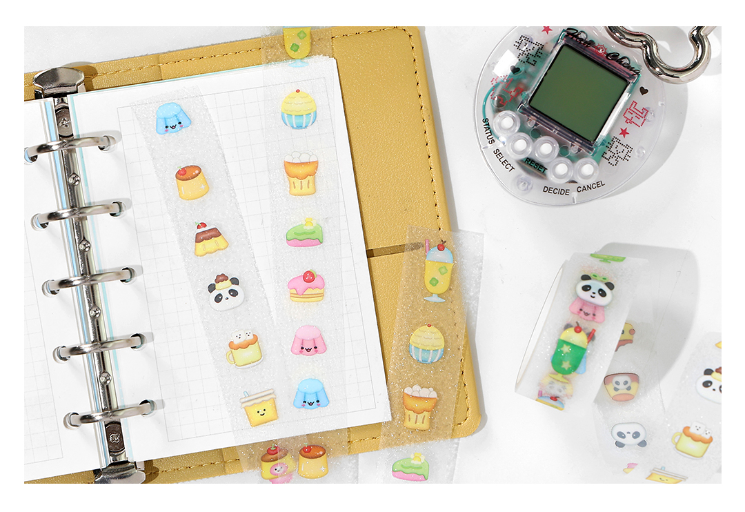 INS Japanese Style Wafu Die Cut Glitter Cute Mini Deco Stickers Roll ...