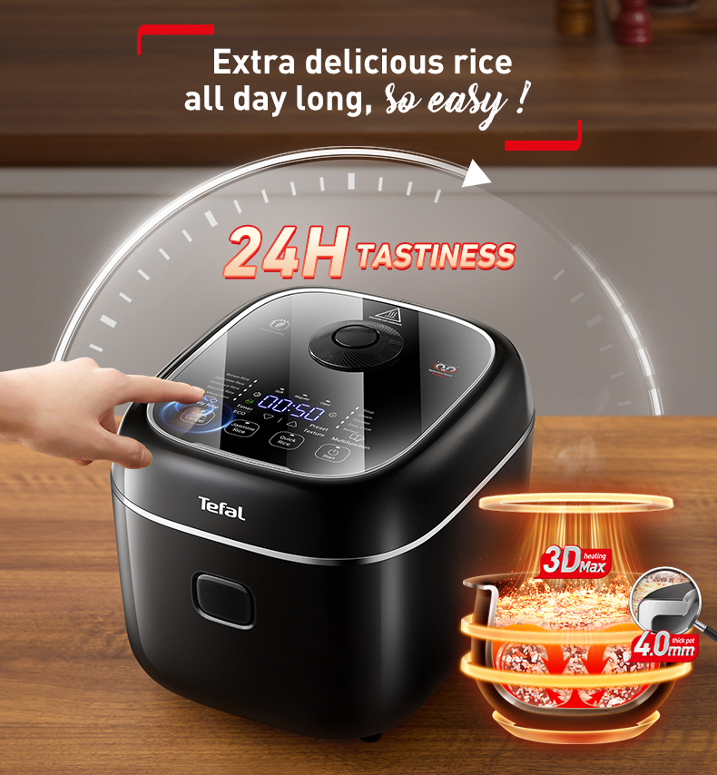 [NEW] Tefal Delirice Max Fuzzy Logic Rice Cooker 1.8L (RK7778) | Shopee ...