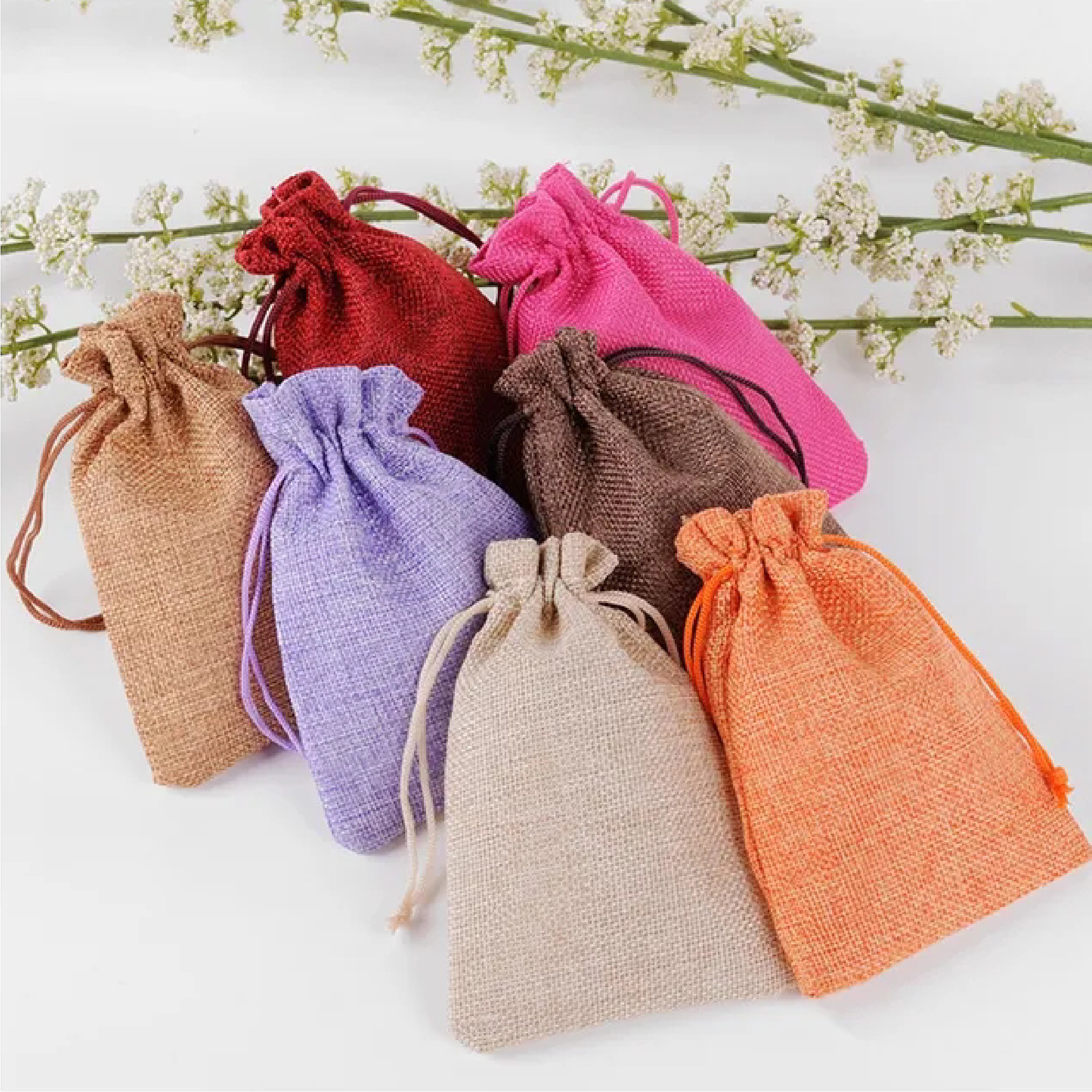 ZoomPack Linen Drawstring Gift Pouch Bag - Premium Quality for Doorgift ...