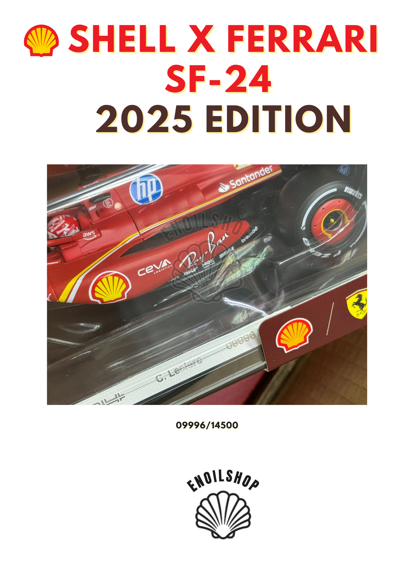 Shell Ferrari F1 SF-24 Malaysia Limited Edition 14500 UNITS 1:24 ...