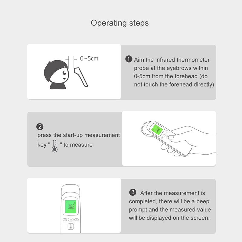 Hand Infrared Forehead Thermometer Baby Temperature Meter Termometer ...