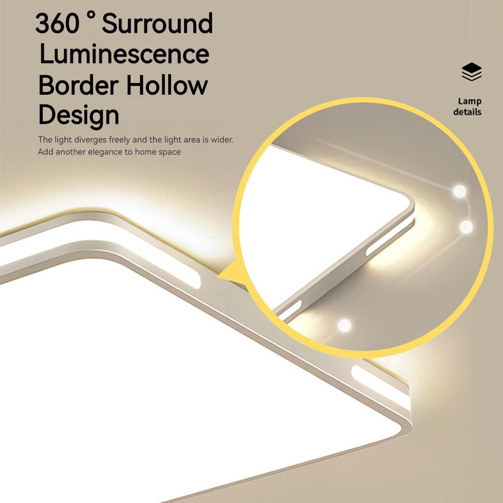 Ceiling light LED High-Brightness Tricolor Ceiling Lamp Indoor Square ...