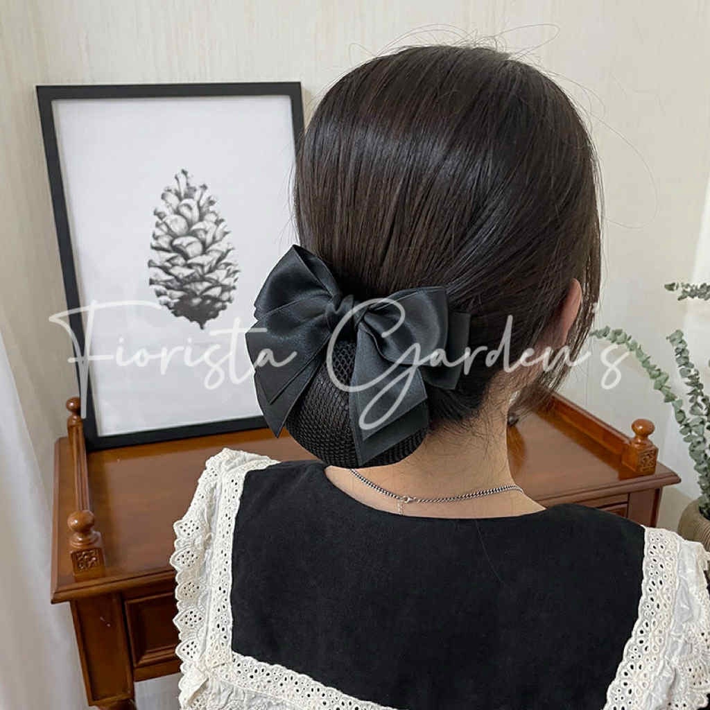 [1pcs] Ribbon Hair Net with Clip | Shopee Malaysia
