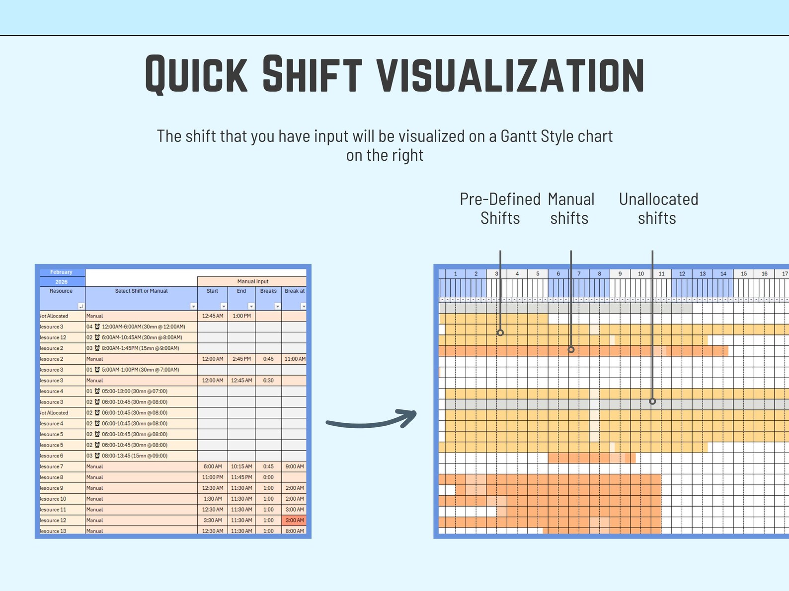Monthly Excel Roster Template Employee Shift Schedule Staff Planner ...