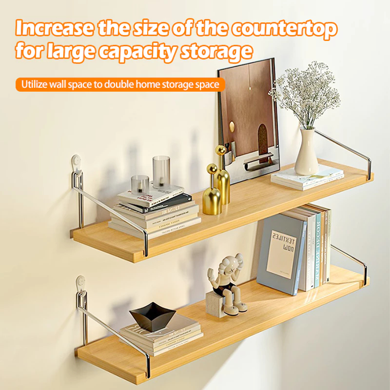 Home Decorative Wall Mounted Rack Book Rak Wooden Wall Hanging Shelf ...
