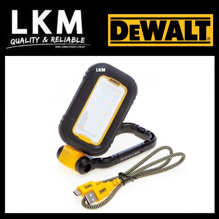 DEWALT DCL182 RECHARGEABLE USB-C TYPE LED TASK LIGHT | 1000 LUMENS ...