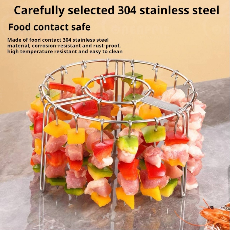 🔥Vertical Skewer Grill Rack for Air Fryer – ONEAPPLE Stainless Steel ...