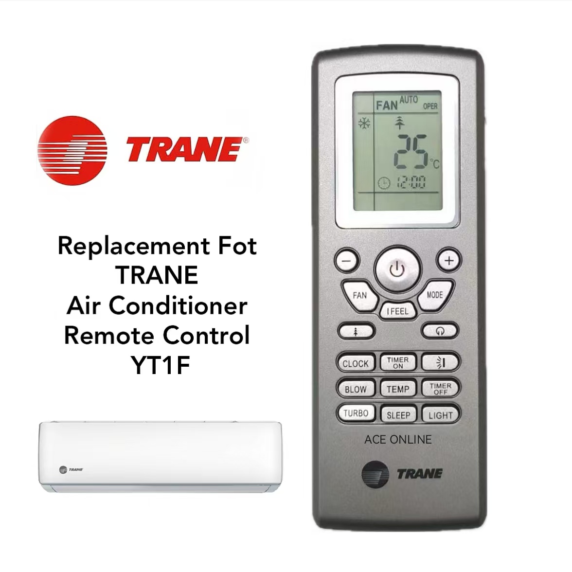 Replacement Fot TRANE Air Cond Aircond Air Conditioner Remote Control ...