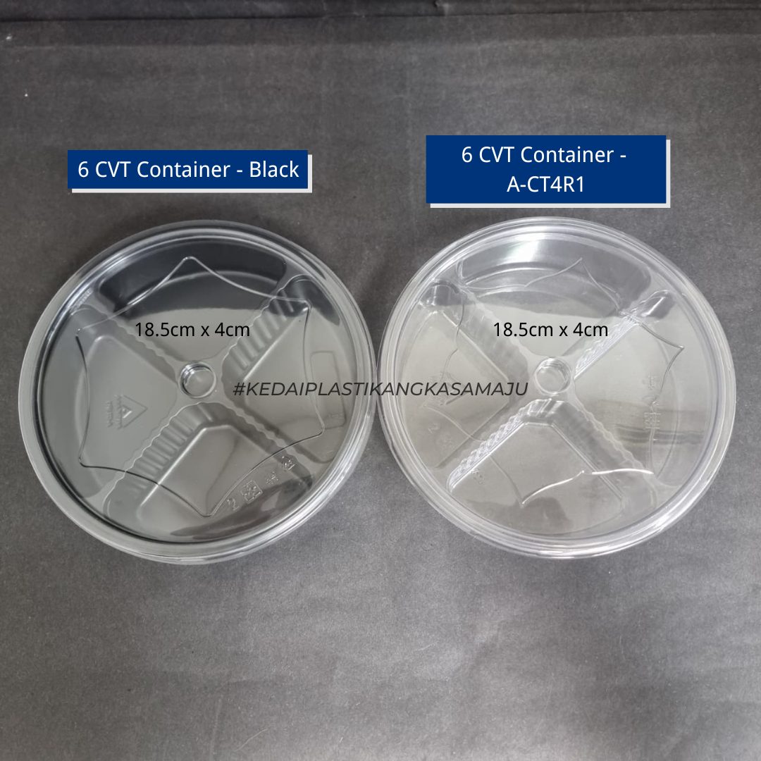 4 Cavity Round Container with Lock (A-CT4R1) - Bekas Kuih Raya / Round ...