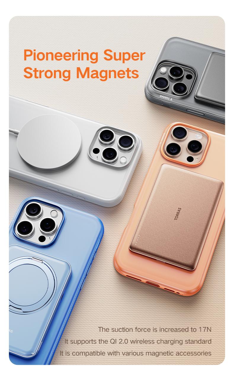 TORRAS ONEO Phone Case for iPhone 17/16/15/14 Military Grade Protective ...