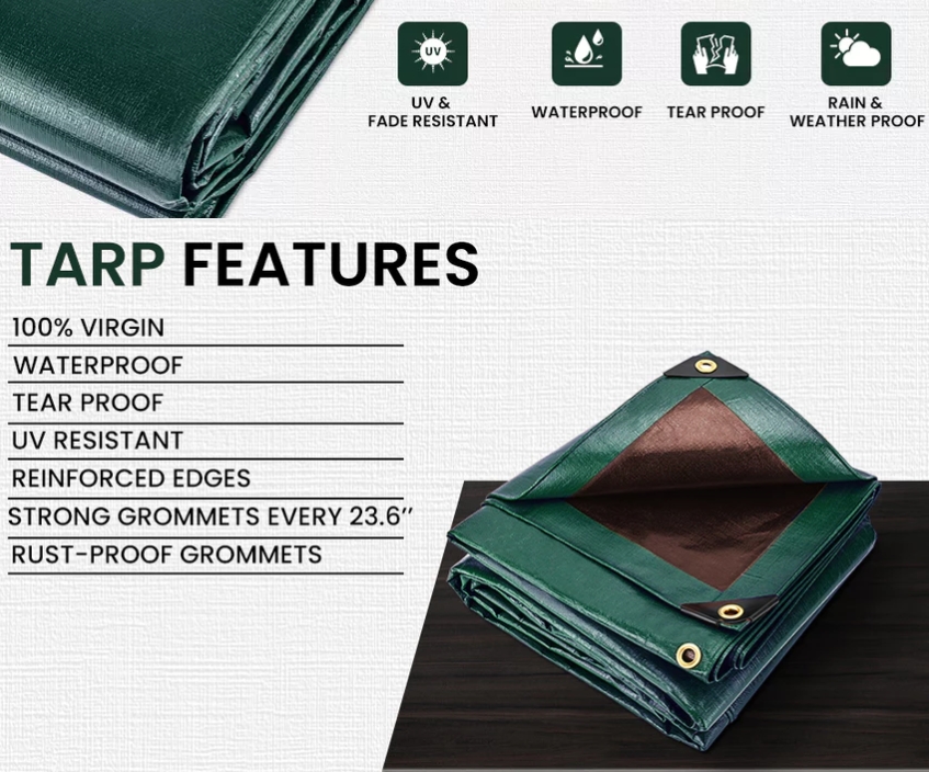 Waterproof Trapal Makapal - Multi-Size Tolda Cover w/Holes for ...