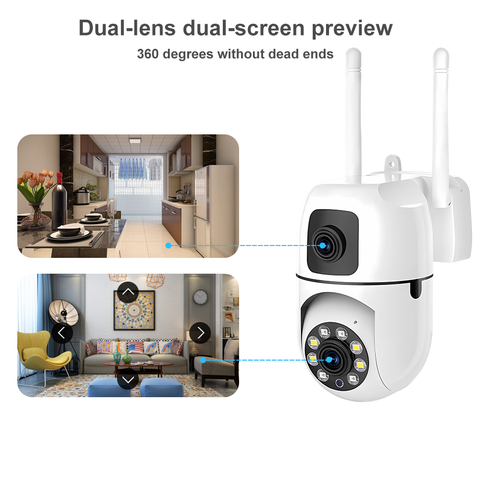 V380 Pro Dual Lens SQ21 Security IP CCTV Camera Wireless indoor Camera ...