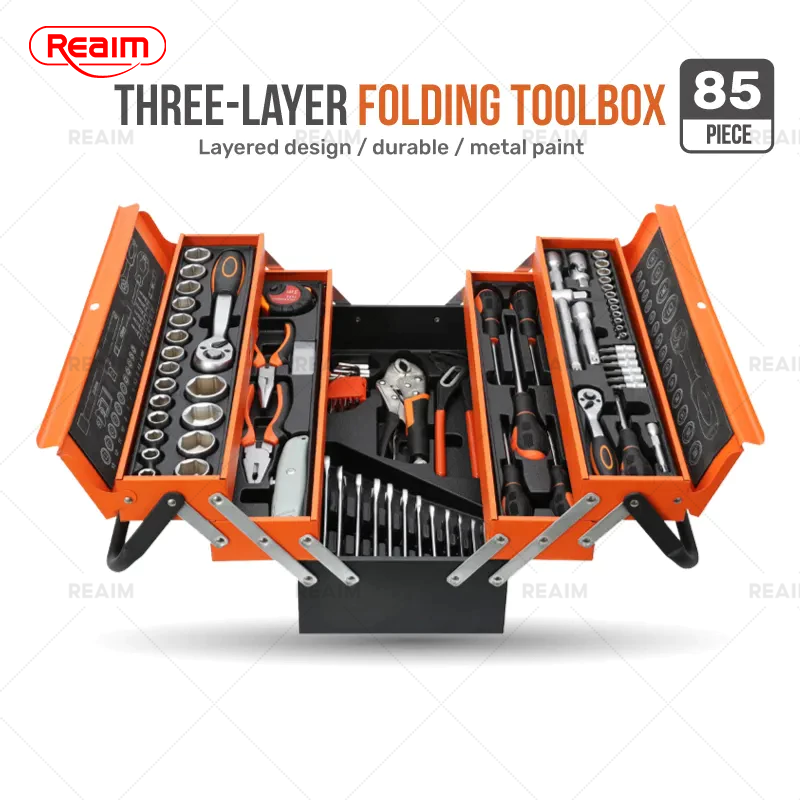 REAIM ToolBox 85PSC Tool Box Heavy Duty Spanar Box Total Tool Wrench ...