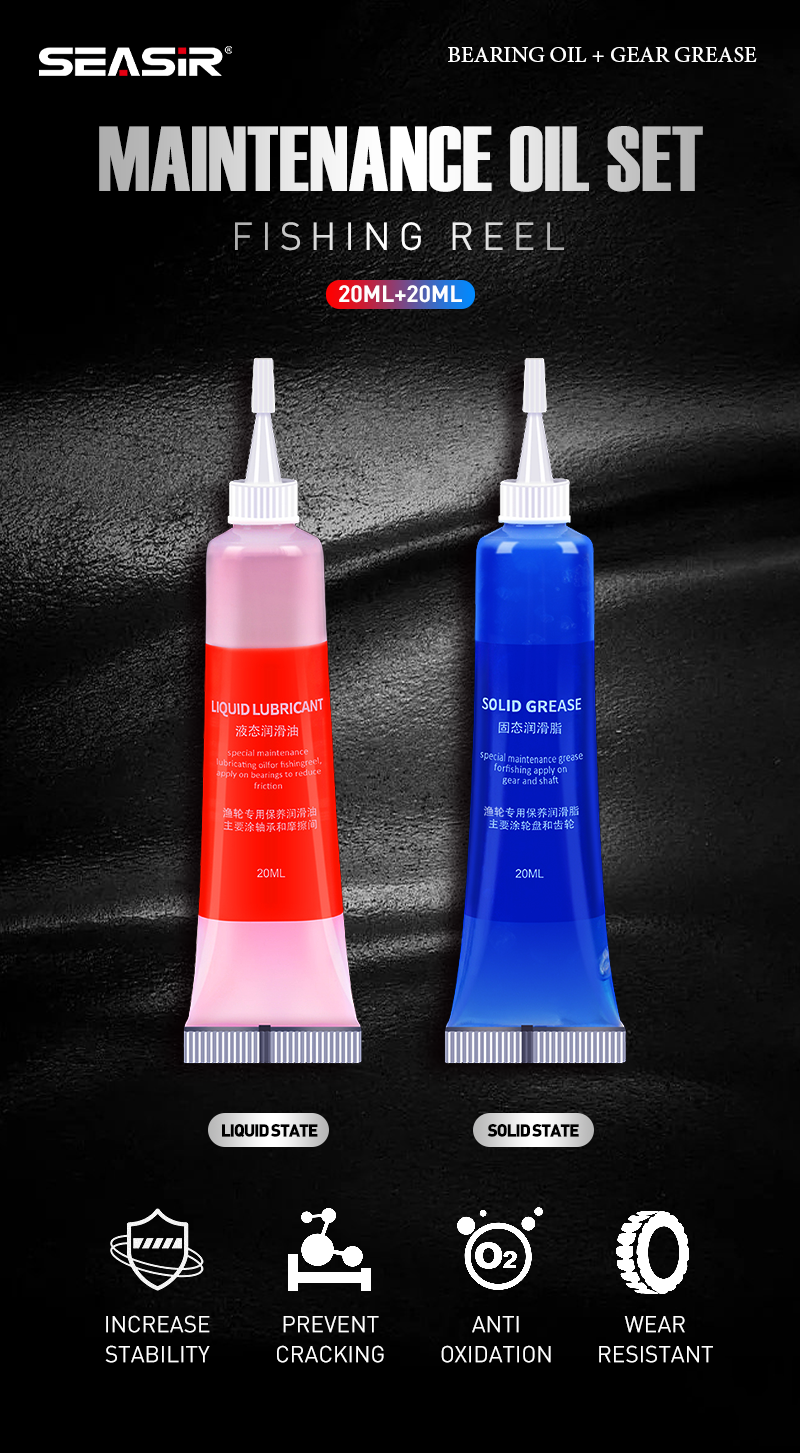 SEASIR Protective Grease (20ml) + Lubricant Oil For Fishing Reel ...