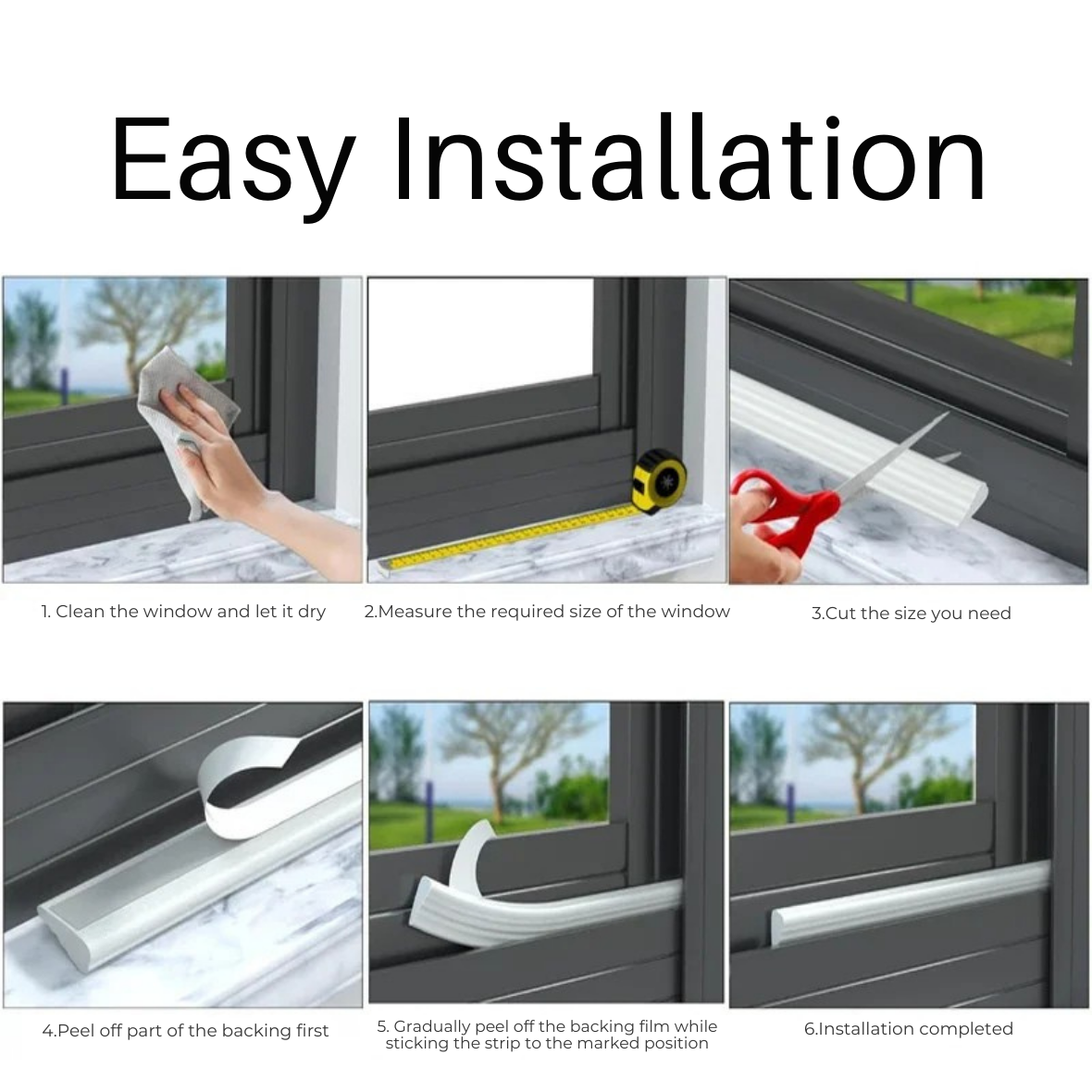 Window Strip 3Meter Cladding Door Window Sealing Strip Door Window Gap ...