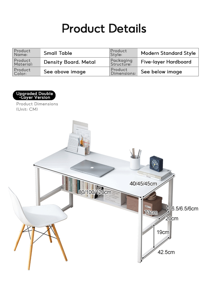 120cm Meja Student study Table Office Desk Writing Living room Computer ...