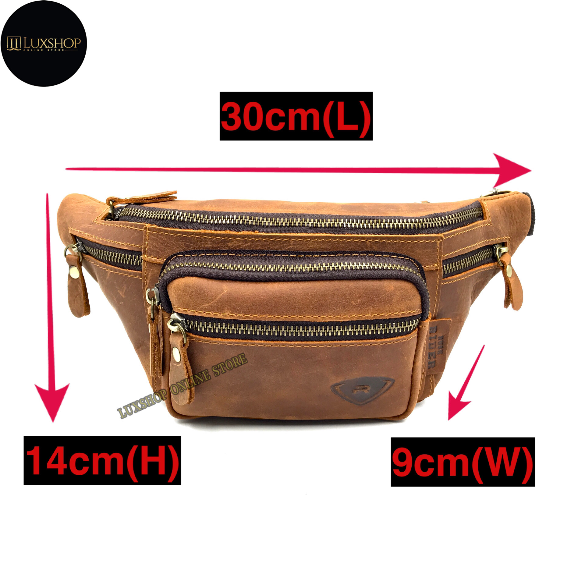 Jeep Rush Rider Genuine Leather Waist Bag Travel Casual Pouch Bag Chest ...