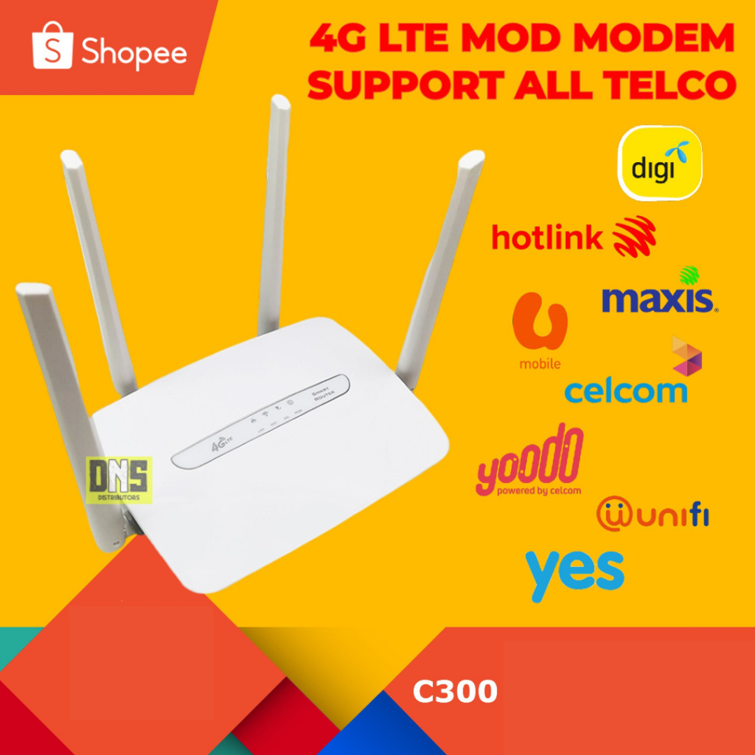 C300 4G LTE Wireless Router Modem | Unlimited Data Hotspot | WiFi SIM ...