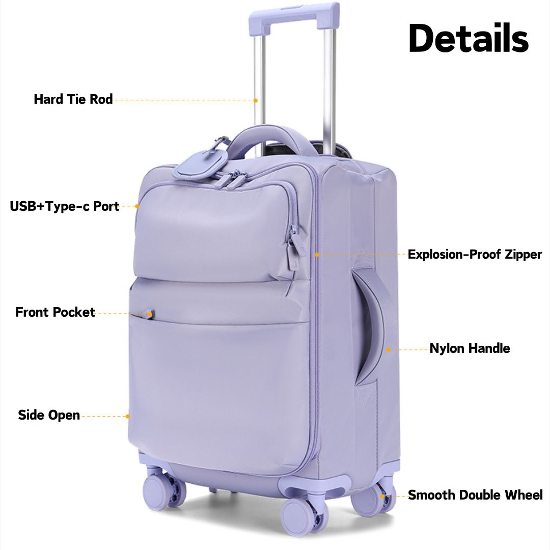 Nylon Ultralight Premium Cloth Luggage 2.6kg 20"Cabin& 3.2kg 24"Cargo