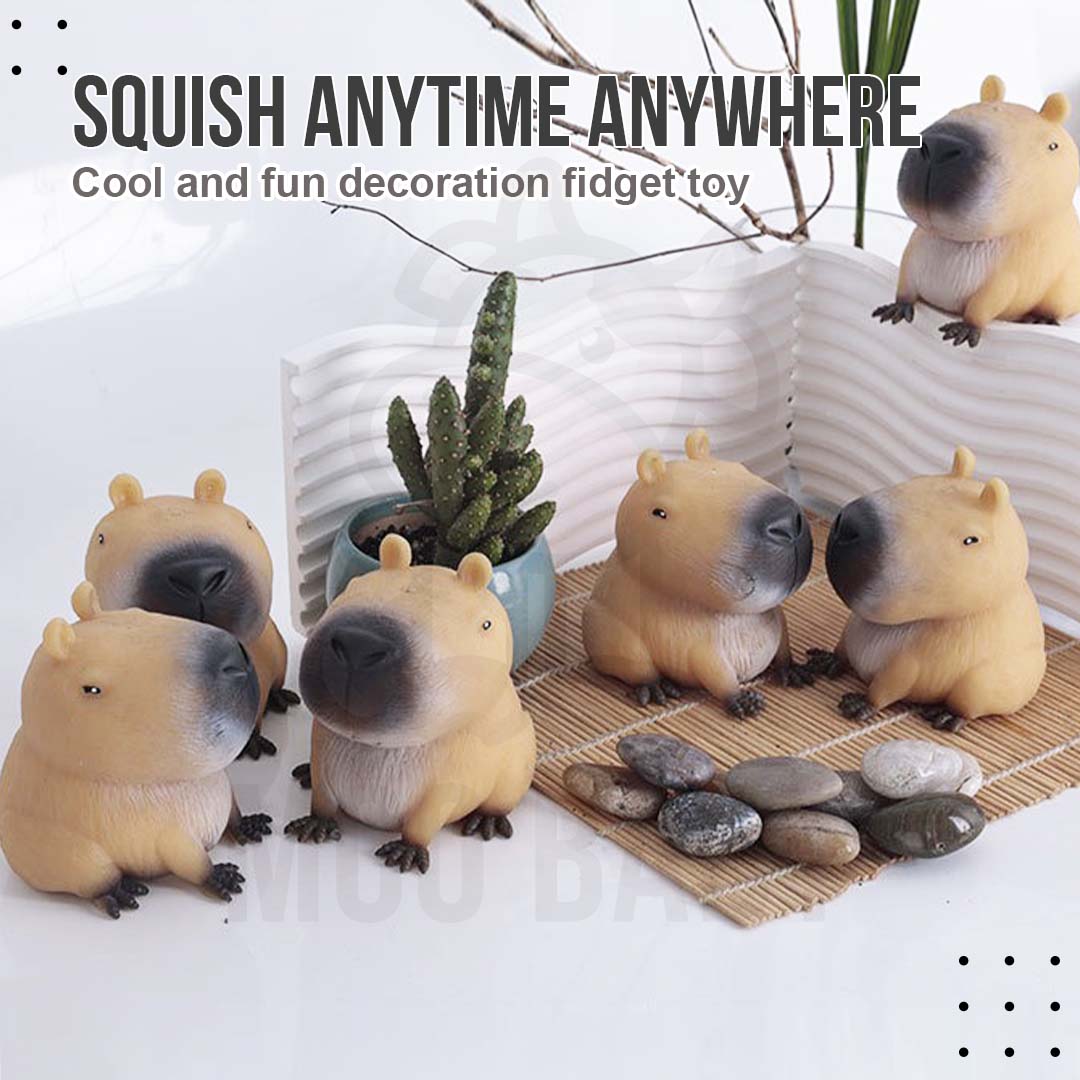 2 Piezas Juguete Antiestrés Squishy De Capibara - Aprieta Y Estira, TPR No Tóxico, 8.5x7.5 Cm, Regalo Divertido Para Niños Y Adultos