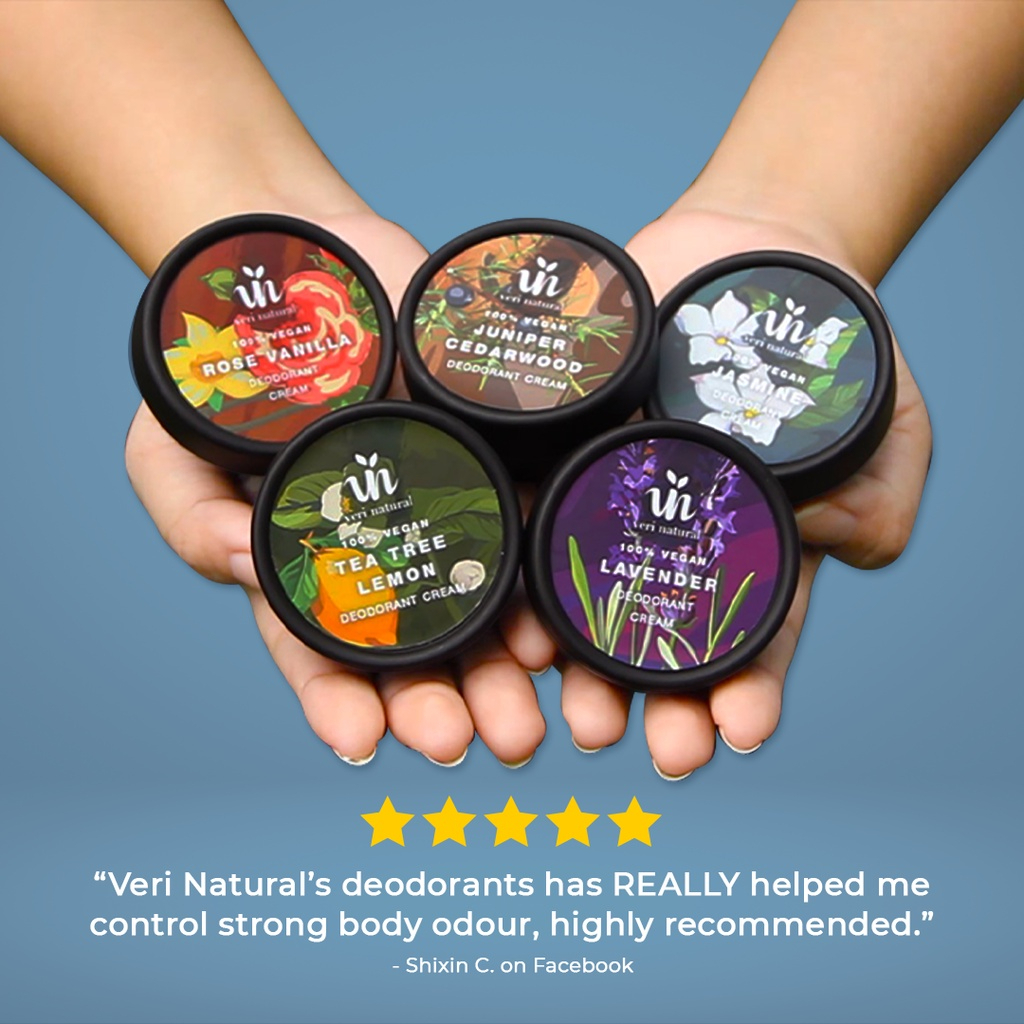 Natural Deodorant Veri Natural Rose Vanilla Deodorant Cream 100% ...