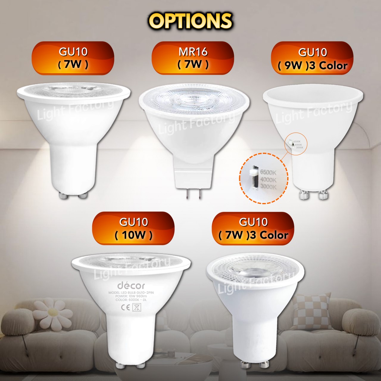 【2 YEARS WARRANTY】MR16 Bulb / GU10 LED Bulb 7W 10W Spotlight Eyeball ...