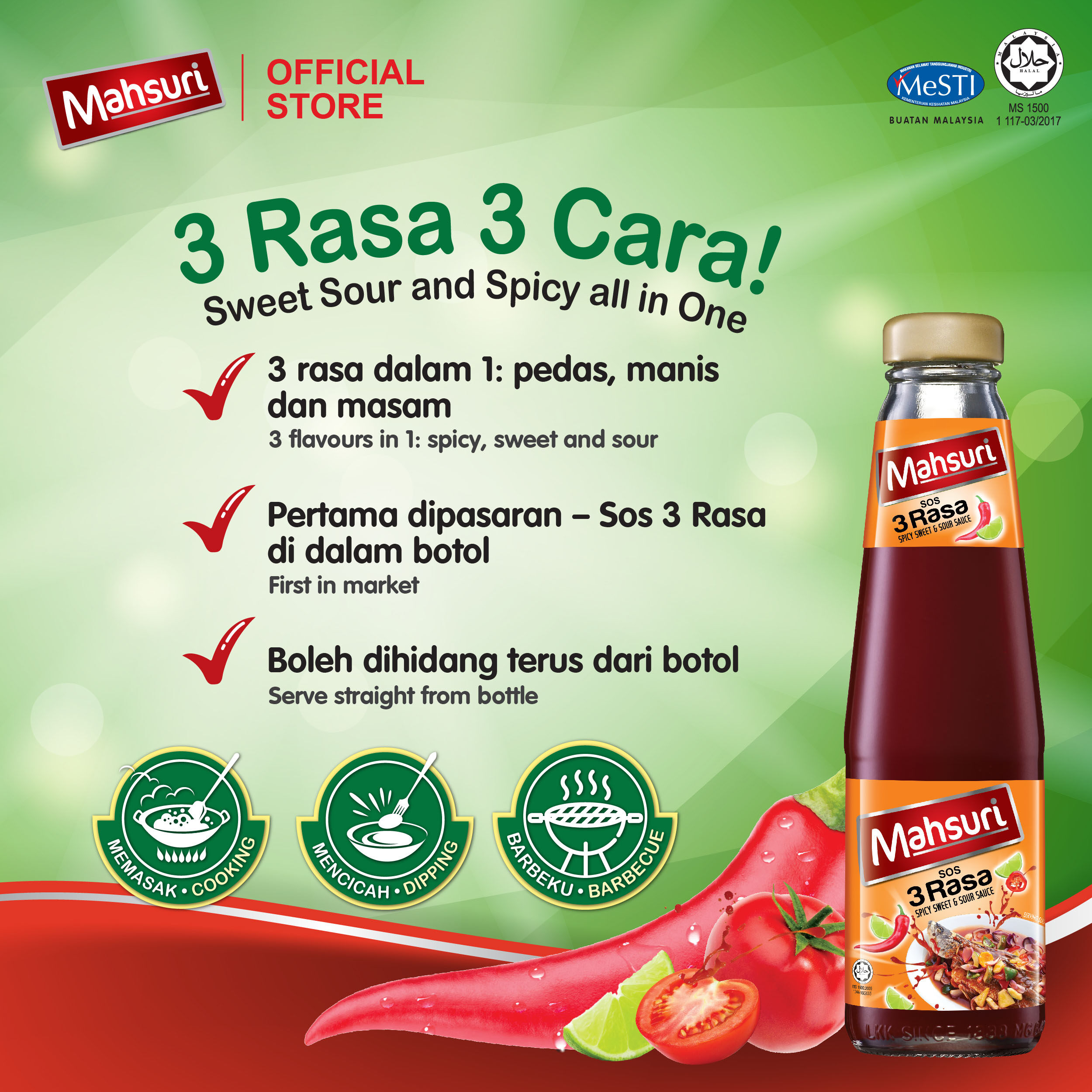 Mahsuri Sos Tiga Rasa (265g) | Shopee Malaysia