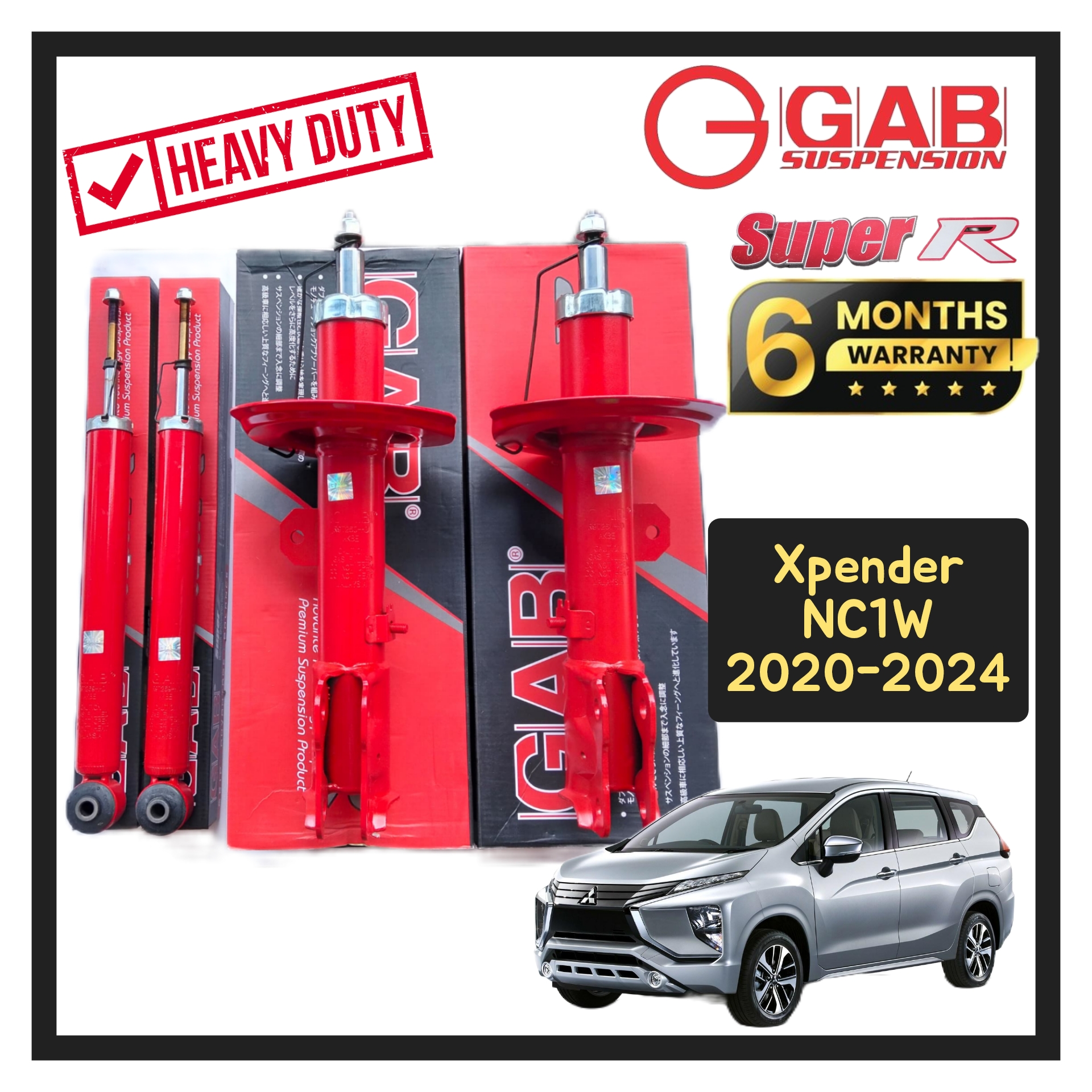 ORIGINAL GAB SUPER R HEAVY DUTY MITSUBISHI XPANDER NC1W 2020-2024 FRONT ...