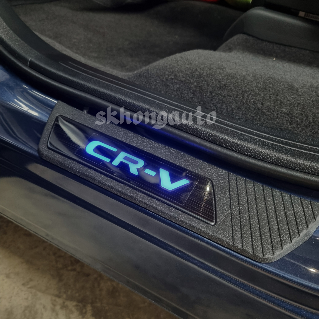 HONDA CRV 20242025+ g6 Stainless Steel Blue LED Car Door Side Sill