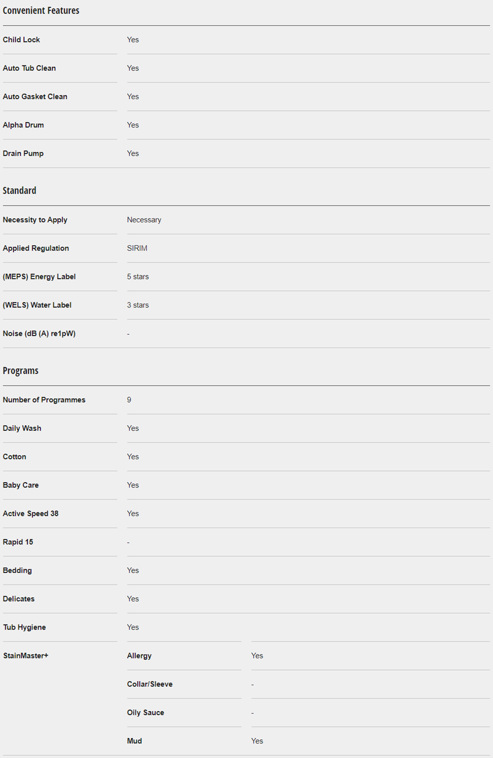 Panasonic NAV115FA1WM 11.5kg Cleaner & Smart Wash Front Load Washing