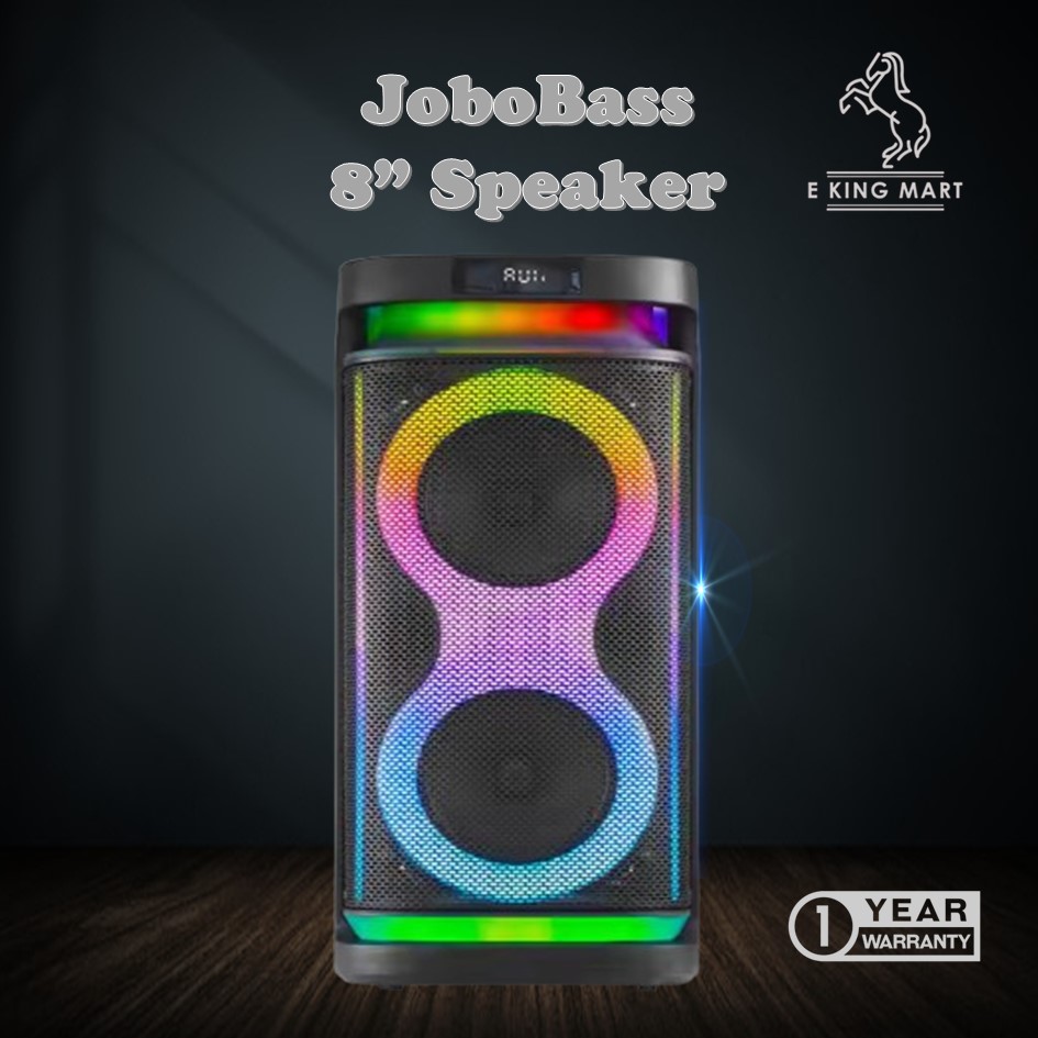JoboBass Double 8" Woofer Karaoke / Bluetooth Audio Portable Party