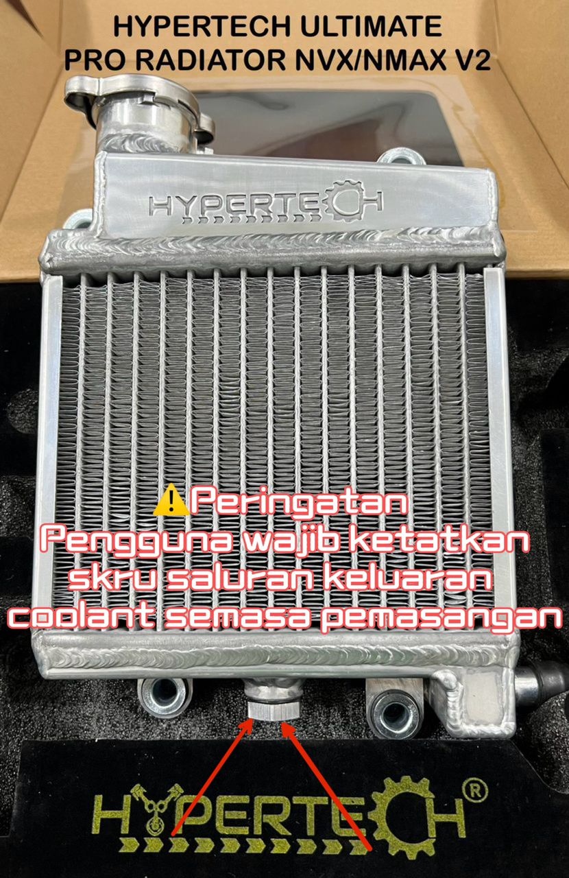 RADIATOR NVX-V2 / NMAX-V2 HYPERTECH BESAR 460mL PRO DUAL LAYER ORIGINAL ...