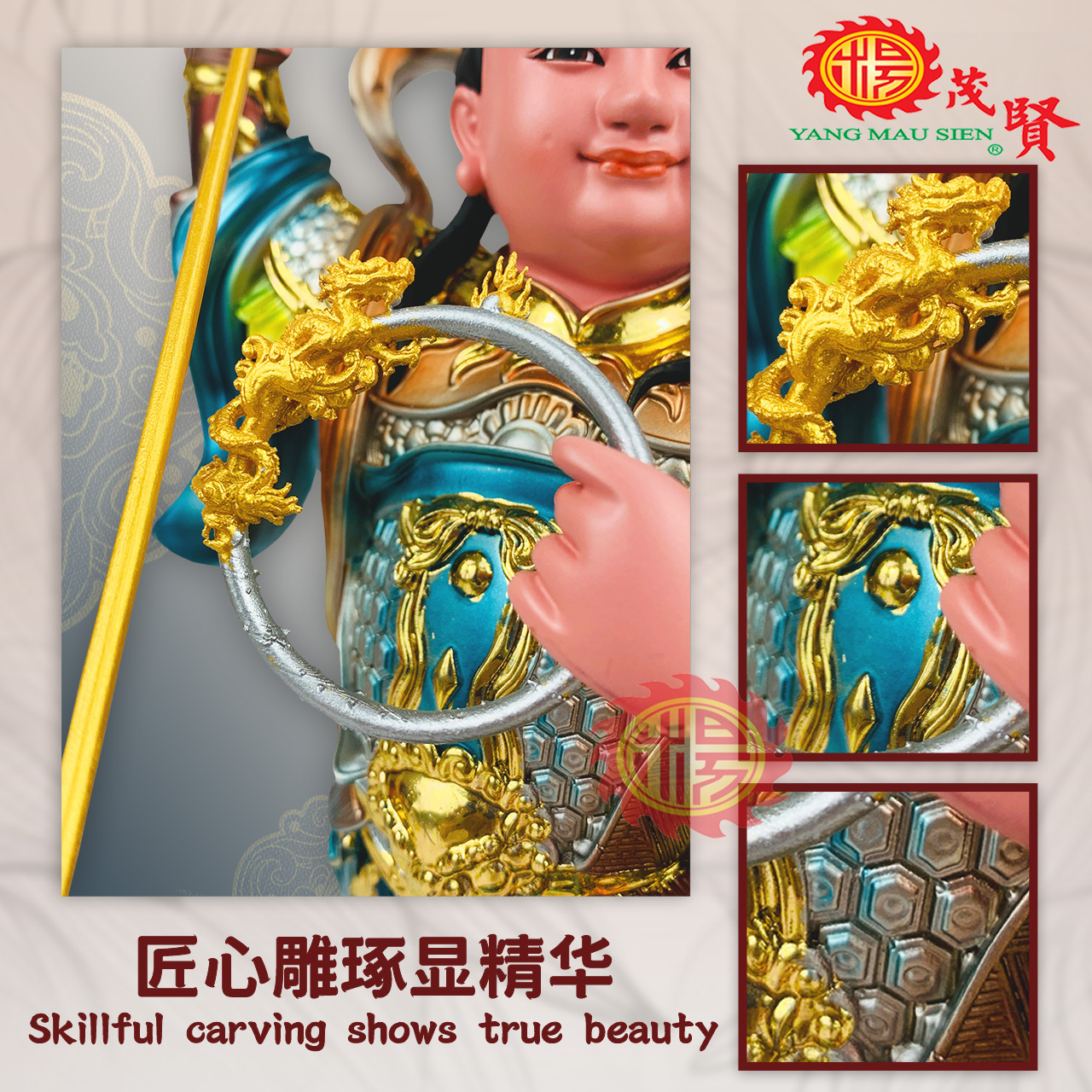 YMS 幻彩珍珠漆 中坛元帅 哪吒 三太子 神像 金身 Zhong Tan Yuan Shuai Statue | Shopee Malaysia