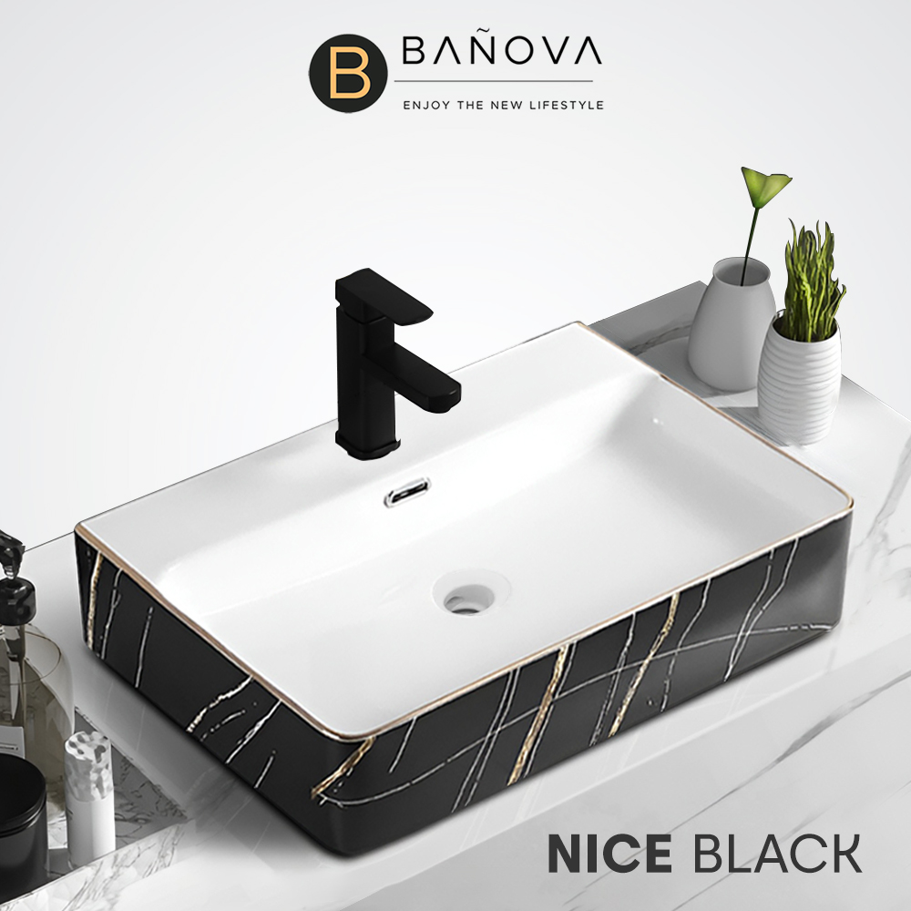 BANOVA Artistic Basin Bathroom Top Basin Toilet Basin Ceramic & Table ...