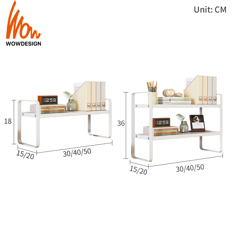 Tabletop Rack Desktop Storage Rack Tabletop Bookshelf Desk Organizer ...
