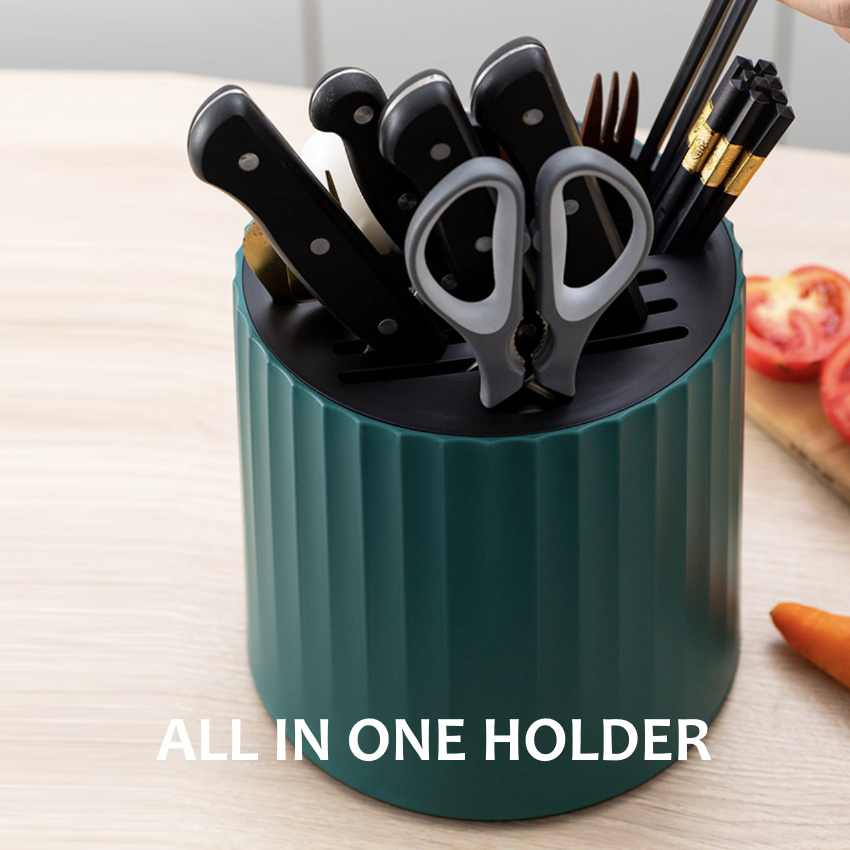 Cutlery Holder 360° Rotating Multifuntion Knife Chopstick Holder Spoon ...