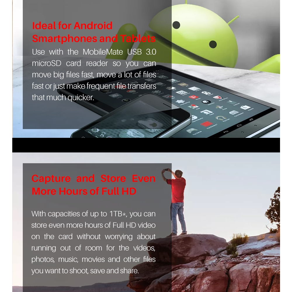 SanDisk Micro SD Memory Card Ultra Class 10 (64GB/128GB/256GB/512GB