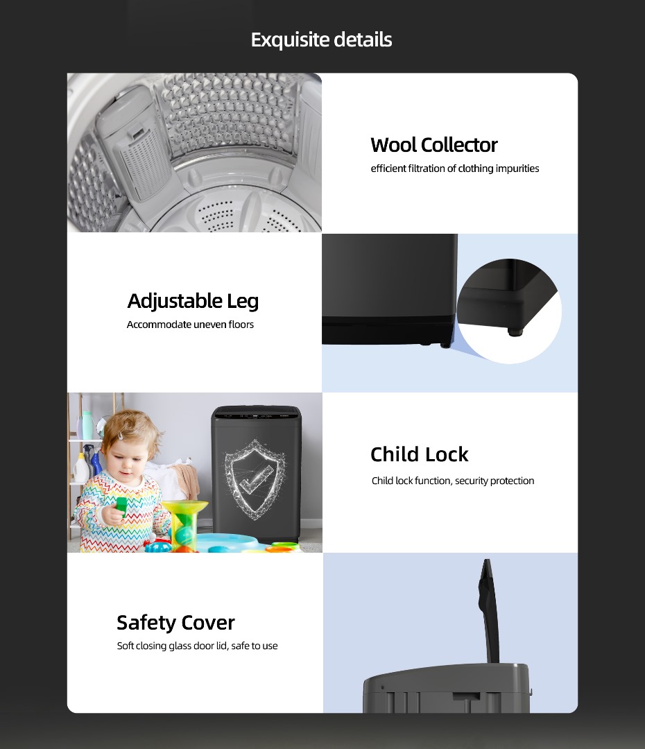 7KG/10KG/12KG CHIQ Top Load Fully Auto Washer Tub Clean Shopee Malaysia