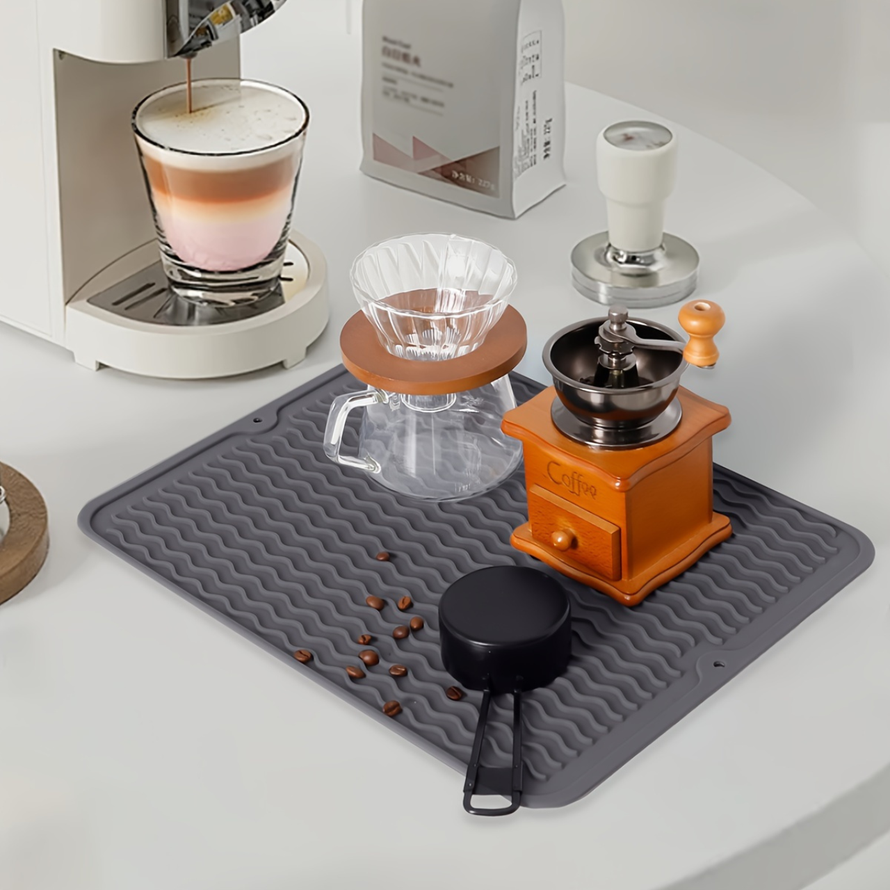 Silicone Multifunction Drying Mat Kitchen Non-Slip Dish Drain Pad ...