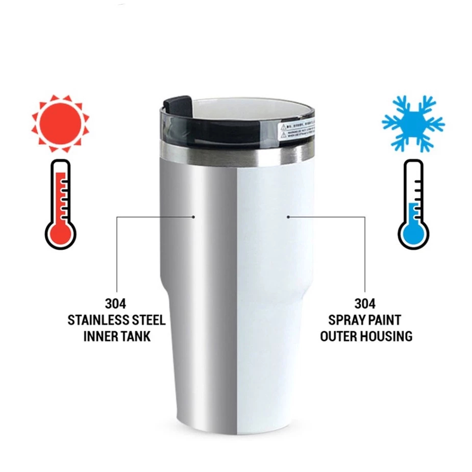 304 Stainless Steel Handheld Thermos Insulated Vacuum Tumbler Hot ...