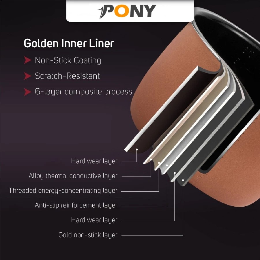 Pony 5L Electric Multifunction Non-Stick Micro sugar Rice Cooker Keep ...