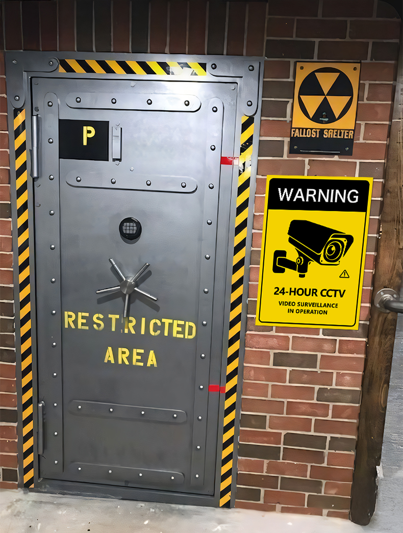 Warning Camera Sign Notice Sticker 24-HOUR CCTV VIDEO SURVEILLANCE IN ...
